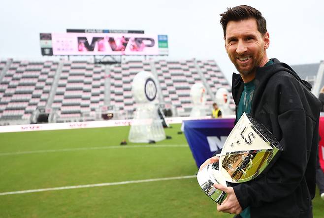 Lionel Messi is the first player in history to win two consecutive MLS MVP awards. AFP Yonhap News
