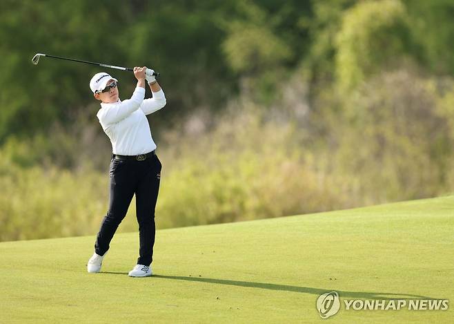5월 US여자오픈 때 신지애의 경기 모습 [게티이미지/AFP=연합뉴스]