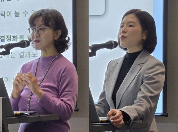 왼쪽부터 가천대 길병원 피부과 김현정 교수, 분당서울대병원 피부과 나정임 교수/사진=정준엽 기자