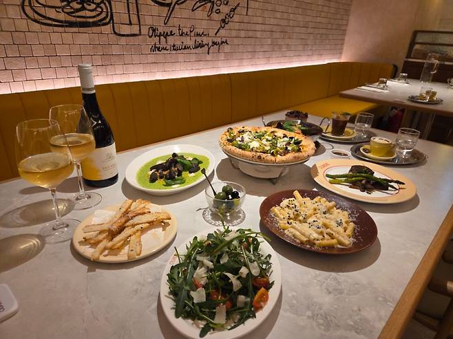 CJ푸드빌이 이탈리안 브랜드 올리페페를 오픈하며 미디어 시식행사를 진행했다. /사진=차현아 기자.