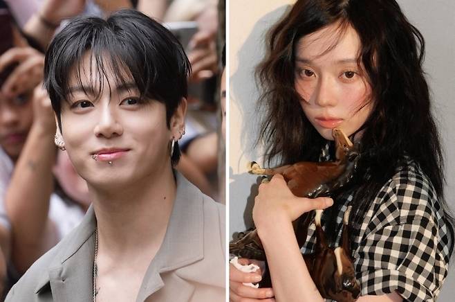 열애설에 휩싸인 방탄소년단(BTS) 멤버 정국과 에스파(aespa) 멤버 윈터. 정국·윈터 인스타그램 캡처