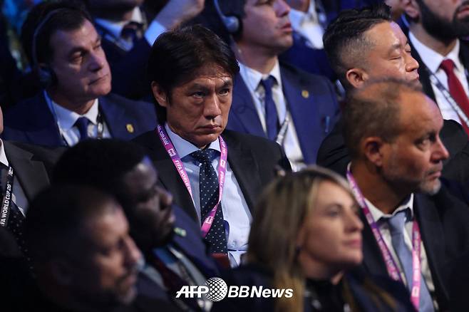 2026 FIFA 북중미 월드컵 조 추첨식 당시 홍명보 감독. /AFPBBNews=뉴스1