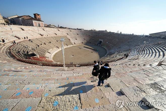 동계올림픽 폐막식이 열릴 이탈리아 베로나 아레나 [AP 연합뉴스 자료사진. 재배포 및 DB 금지]