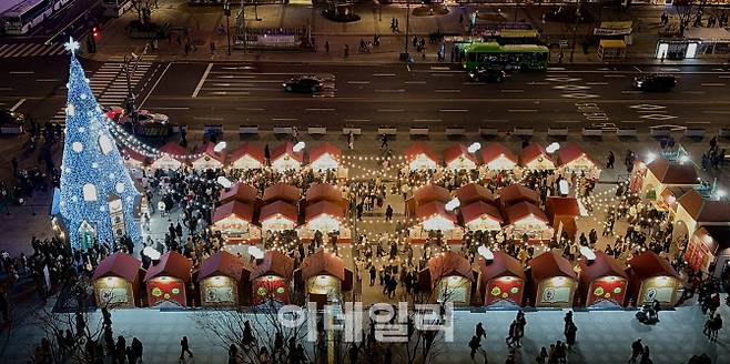 광화문 관장 일대에 조성된 광화문 마켓 현장 (사진=이민하 기자)
