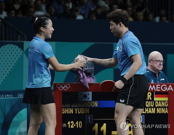 임종훈(왼쪽)·신유빈. ⓒ연합뉴스