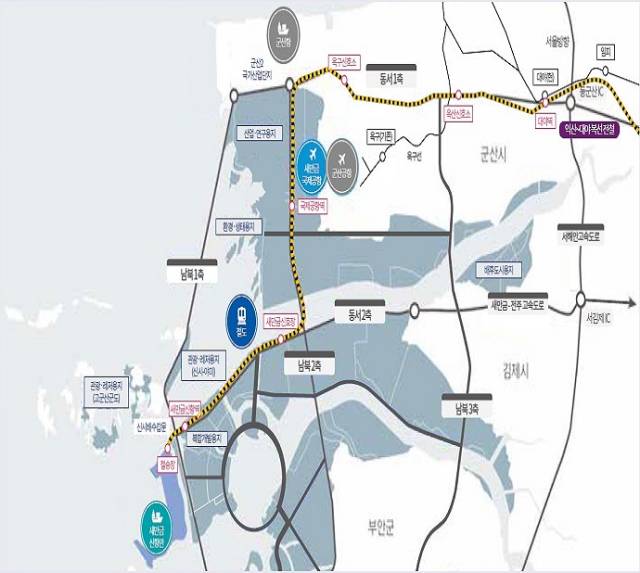 ▲새만금 인프라 설치 개요 ⓒ새만금개발청 홈페이지