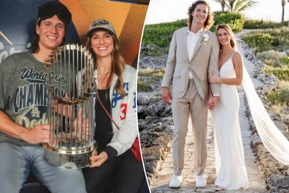 ▲ LA 다저스 투수 타일러 글래스노우가 아내 메건 머피와 결혼했다. 그러면서 글래스노우의 사랑 이야기가 화제가 되고 있다. ⓒ뉴욕 포스트