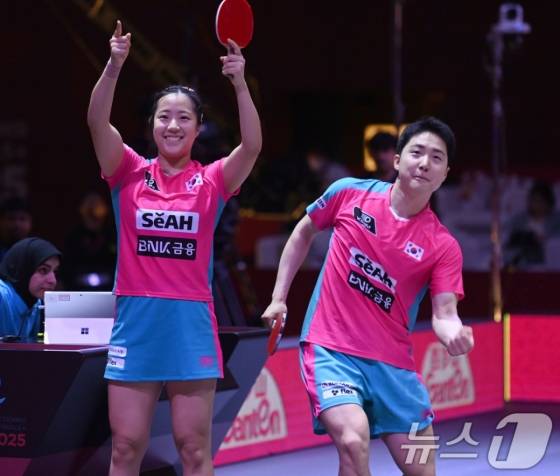 신유빈(왼쪽)과 임종훈. /사진=뉴스1