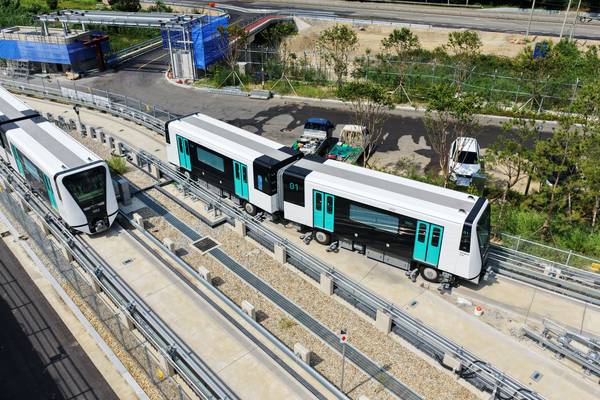 2026년 4분기 개통을 목표로 양산도시철도가 시운전을 진행하고 있다. /양산시