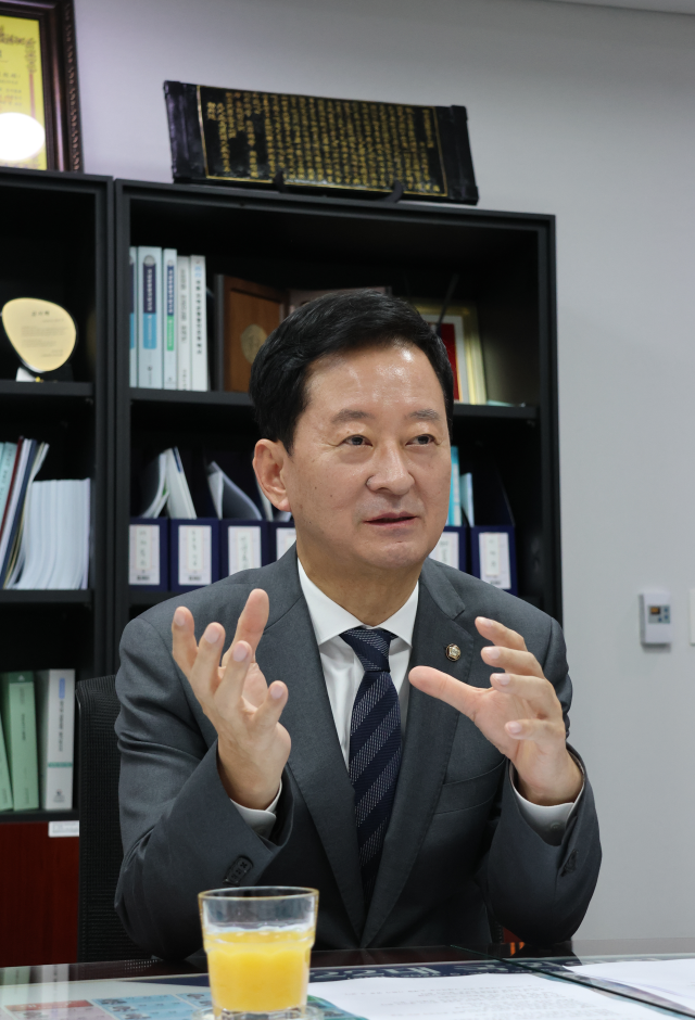 최은석 국민의힘 의원(대구 동구군위군갑)이 지난 9일 매일신문과 인터뷰하고 있다. 최은석의원실 제공