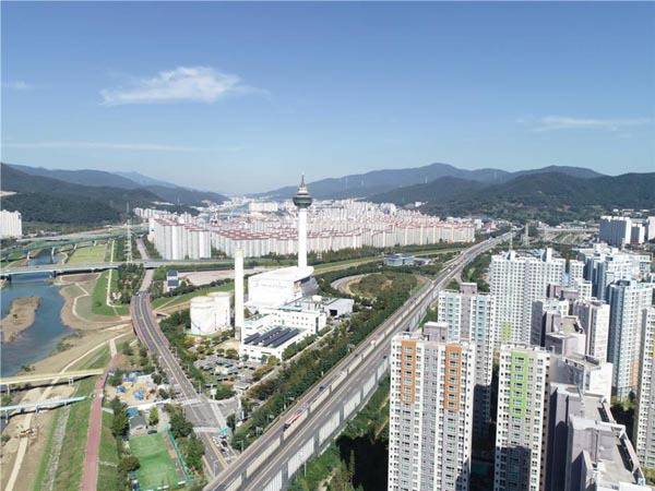 경남 양산시가지 전경. 양산시 제공