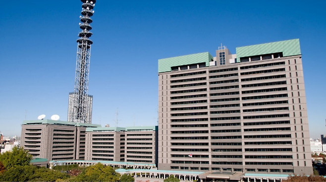 일본 도쿄 신주쿠구에 위치한 일본 방위성 전경. [방위성]