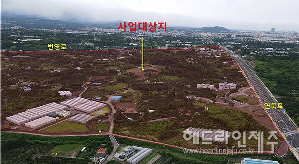 사진설명은 가칭 제주 화북2 공공주택지구 위치도.