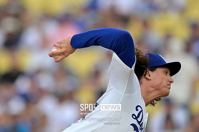 ▲ LA 다저스 선발투수 타일러 글래스노우.