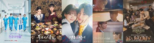 올해 방영한 CJ ENM 드라마 포스터들 / 사진=CJ ENM