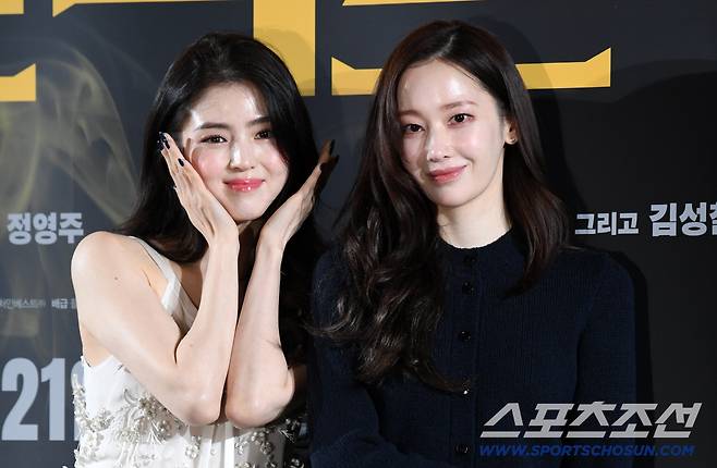 영화 '프로젝트 Y' 제작보고회가 16일 서울 강남구 삼성동 메가박스 코엑스에서 열렸다. 배우 한소희, 전종서가 포토타임을 갖고 있다. 삼성동=박재만 기자 pjm@sportschosun.com