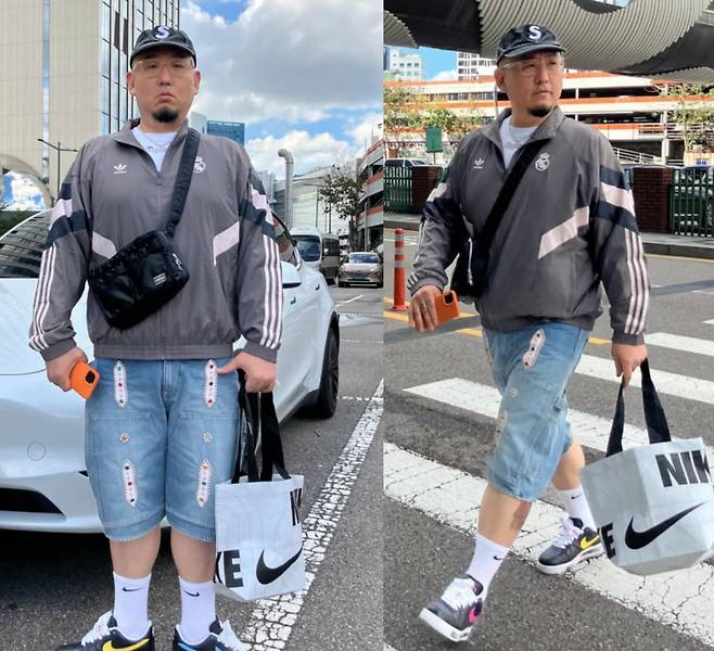 힙합 가수 '염따'가 '영포티 밈'을 패러디한 모습. /사진=염따 인스타그램