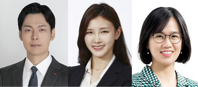 From left: Shin Yoo-yeol, co-CEO of Lotte Biologics, Chey Yoon-chung, vice president of SK Biopharmaceuticals and Kim Hee-jeong, executive vice president of Samsung Biologics (Lotte Group, SK Group and Samsung Biologics)