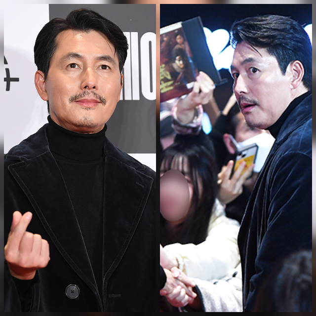 배우 정우성이 혼외자 논란과 혼인신고 이후 약 1년 만에 공식석상에 다시 섰다. 사진=천정환 기자