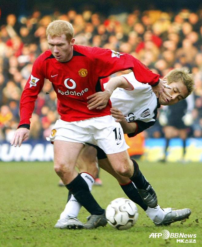 한 시대를 풍미했던 미드필더 폴 스콜스(사진 왼쪽). 사진=AFPBBNews=News1