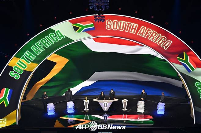 지난 2026 FIFA 북중미 월드컵 조 추첨식 당시 남아프리카공화국 모습. /AFPBBNews=뉴스1