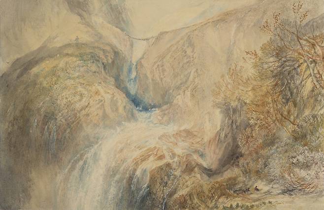 조지프 말로드 윌리엄 터너 티스강 위 쇠사슬 현수교 <우양미술관 제공 © Wooyang Art Museum>