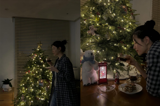 이영애가 뱅쇼를 마시며 동안 미모를 뽐냈다. / 이영애 인스타그램