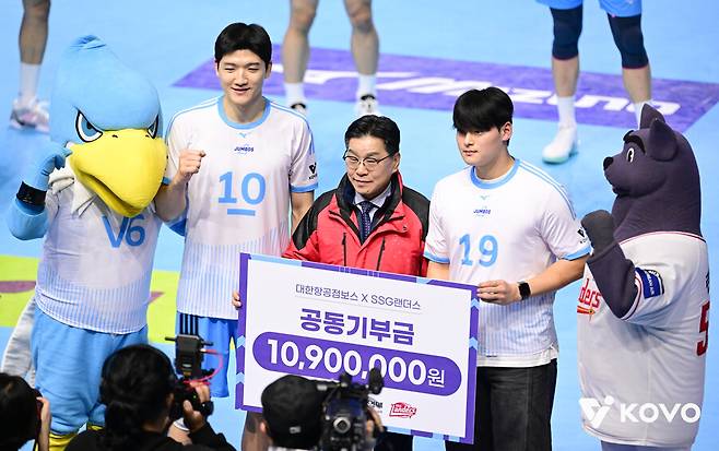 ▲ 대한항공 정지석(왼쪽)과 SSG 랜더스 조병현(오른쪽) ⓒKOVO