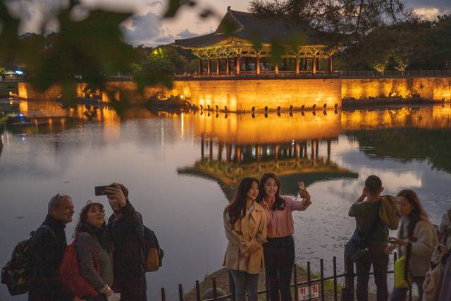 경주의 대표적인 야간 관광명소 동궁과 월지. 경주시 제공