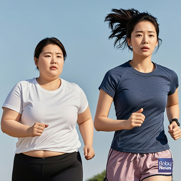 급격히 불어난 체중은 무릎 관절과 발목 관절 그리고 뼈(대퇴골·경골·비골)에 치명적인 과부하를 줄 수 있다. ⓒ베이비뉴스