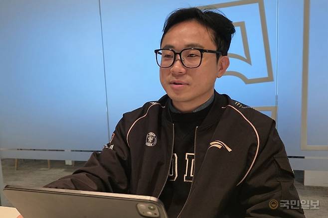 한화생명e스포츠 김성훈 단장이 16일 서울 영등포구 63 스퀘어에서 국민일보와 인터뷰를 진행하고 있다.