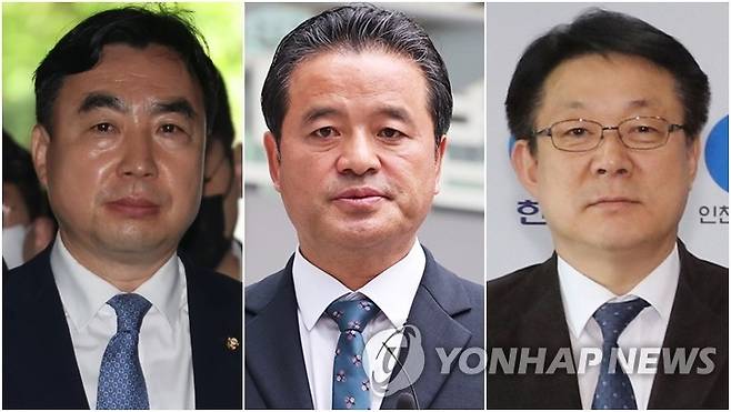 왼쪽부터 윤관석·임종성·허종식 의원 [연합뉴스 자료사진]