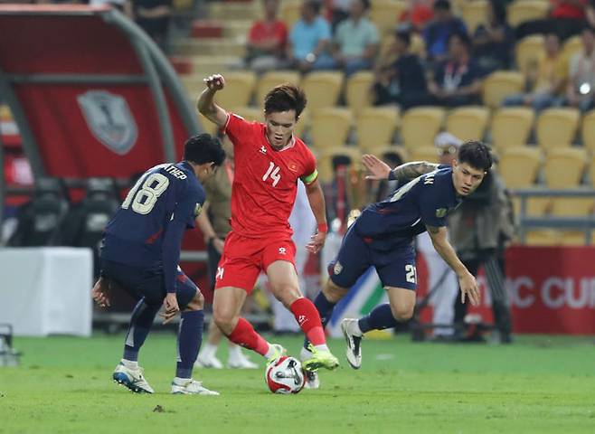 [서울=뉴시스] 베트남 23세 이하(U-23) 축구 대표팀, 2025 동남아시안(SEA) 게임 남자 축구 우승. 사진은 2024 아세안(ASEAN) 미쓰비시일렉트릭컵(미쓰비시컵) 우승 당시.  (사진=베트남축구협회 홈페이지 캡쳐) 2025.01.06. photo@newsis.com *재판매 및 DB 금지