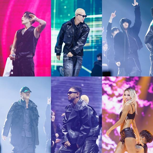 가수 박재범과 하이어뮤직 소속 래퍼들은 탁월한 라이브로 시청자들의 호평을 받았다./멜론