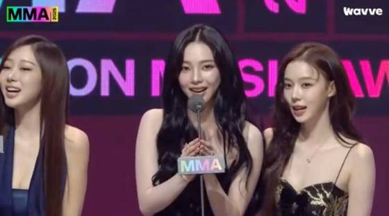 에스파 지젤(왼쪽부터), 카리나, 윈터/사진=웨이브 캡처