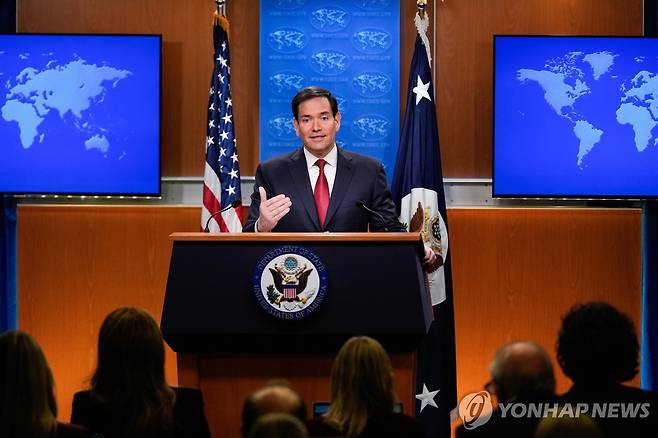 마코 루비오 미국 국무장관 [워싱턴 AP=연합뉴스. 재판매 및 DB 금지]