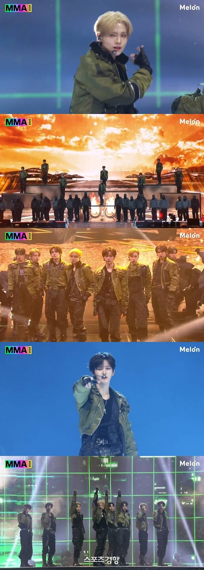 무대를 펼치고 있는 그룹 알디원. MMA 방송 화면 캡처