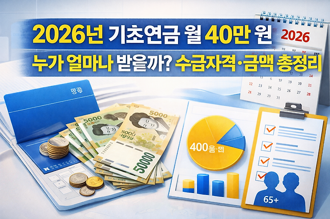 2026년 기초연금 월 40만 원 누가 얼마나 받을까 수급자격 금액 총정리