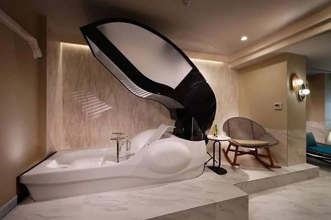 일본 오사카 난바 소재 도톤보리 크리스탈 호텔3에 설치된 '미래 인간 세탁기'. 난바경제신문