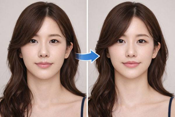 중안부가 짧아지면 얼굴이 더 어려 보인다는 인식이 퍼지며 인중축소술에 대한 관심이 커졌다./사진=AI 생성 이미지