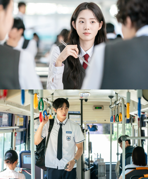 추영우(위쪽)는 삶의 목표 없이 그저 하루하루를 살아가다가 자신과는 정반대인 서윤을 만나며 서서히 변화해 가는 재원 역을 맡아 스크린 데뷔에 나서고, 신시아는 선행성 기억상실증을 앓고 있지만 장난기 많고 긍정적인 에너지로 매사 즐겁게 살아가려고 노력하는 서윤으로 분해 첫 멜로에 도전한다. /㈜바이포엠스튜디오