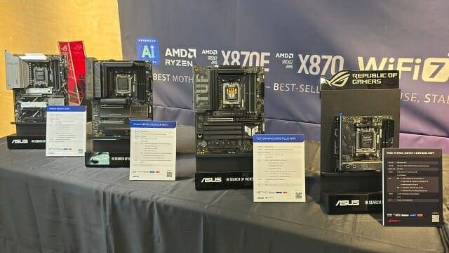 AMD X870/X870E 칩셋 탑재 에이수스 메인보드. (사진=지디넷코리아)