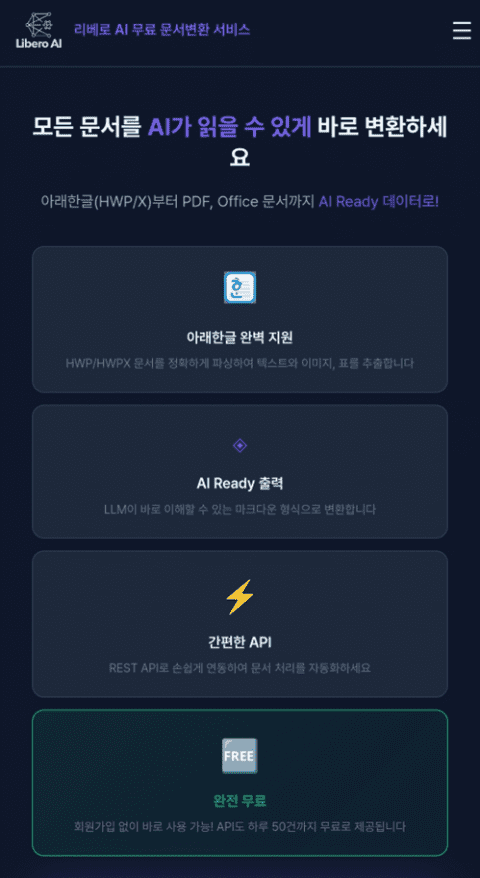 리베로AI가 국내 첫 아래한글 마크다운 변환 서비스를 출시했다. (사진=리베로AI)