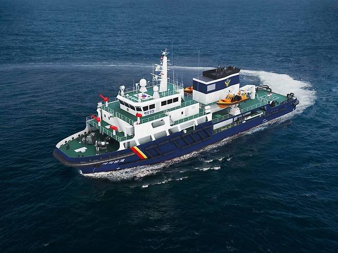 해경 1900톤급 다목적 화학방제함 조감도ⓒHJ중공업