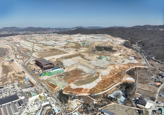 SK하이닉스 용인 반도체 클러스터 1기 팹 건설 현장. SK하이닉스 제공