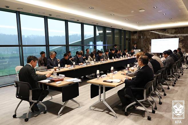 지난달 25일 대한축구협회 이사회 모습. /사진=대한축구협회 제공