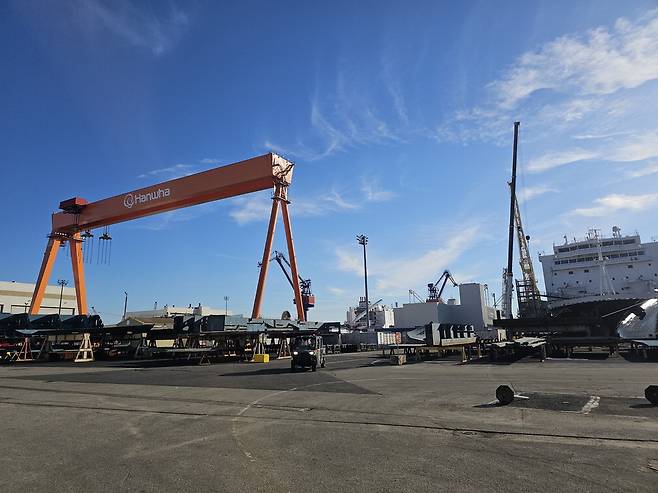 미국 펜실베이니아주 필라델피아에 위치한 한화 필리조선소 전경. 필라델피아 임성현 특파원