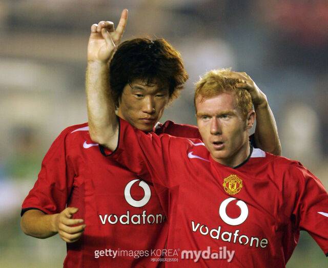 박지성과 스콜스/게티이미지코리아