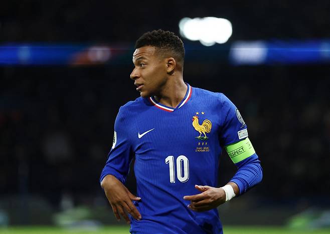 Soccer Football - World Cup - UEFA Qualifiers - Group D - France v Ukraine - Parc des Princes, Paris, France - November 13, 2025 France's Kylian Mbappe REUTERS/Stephane Mahe <저작권자(c) 연합뉴스, 무단 전재-재배포, AI 학습 및 활용 금지>