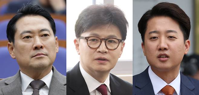 (왼쪽부터)장동혁, 한동훈, 이준석.